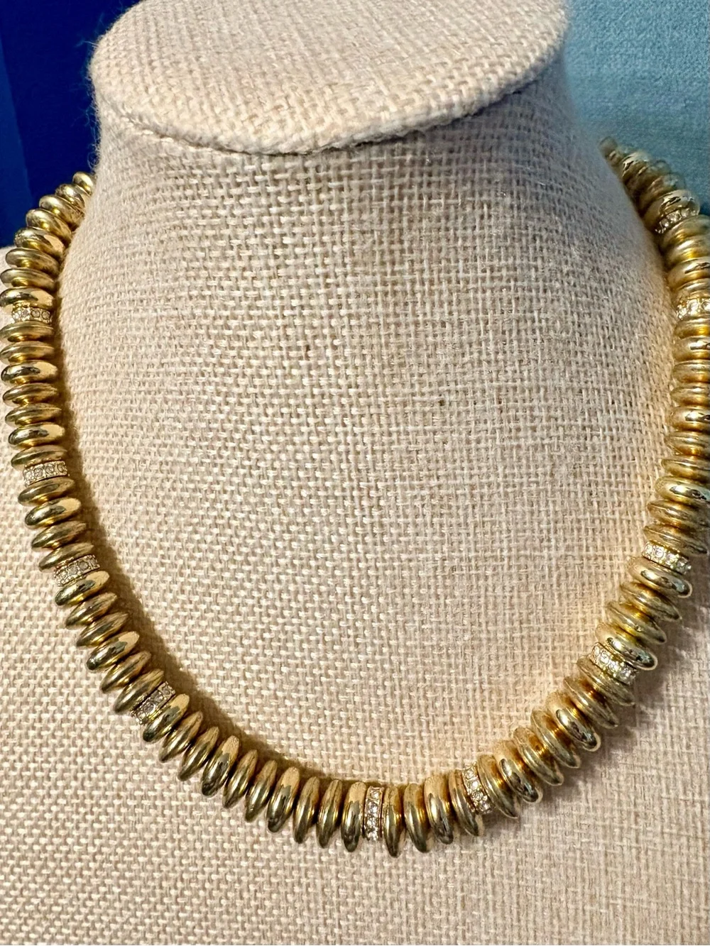 Baublebar Gold Disc Bead Necklace with Pavé Accents